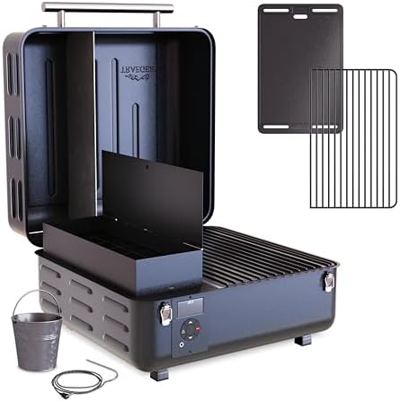 Traeger Ranger Portable Wood Pellet Grill & Smoker, Cast Iron Griddle