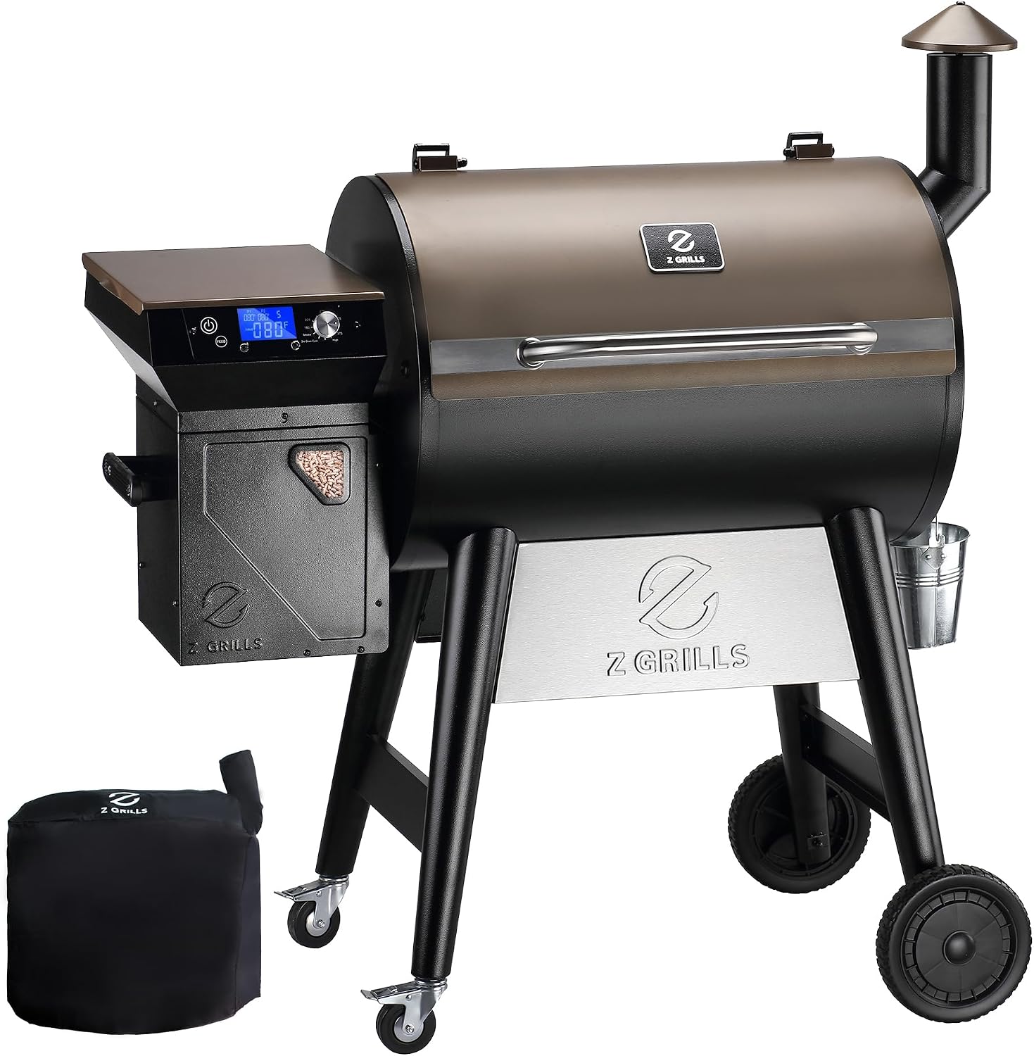Z GRILLS 7002C Wood Pellet Grill, PID 3.0 Controller,697 in sq
