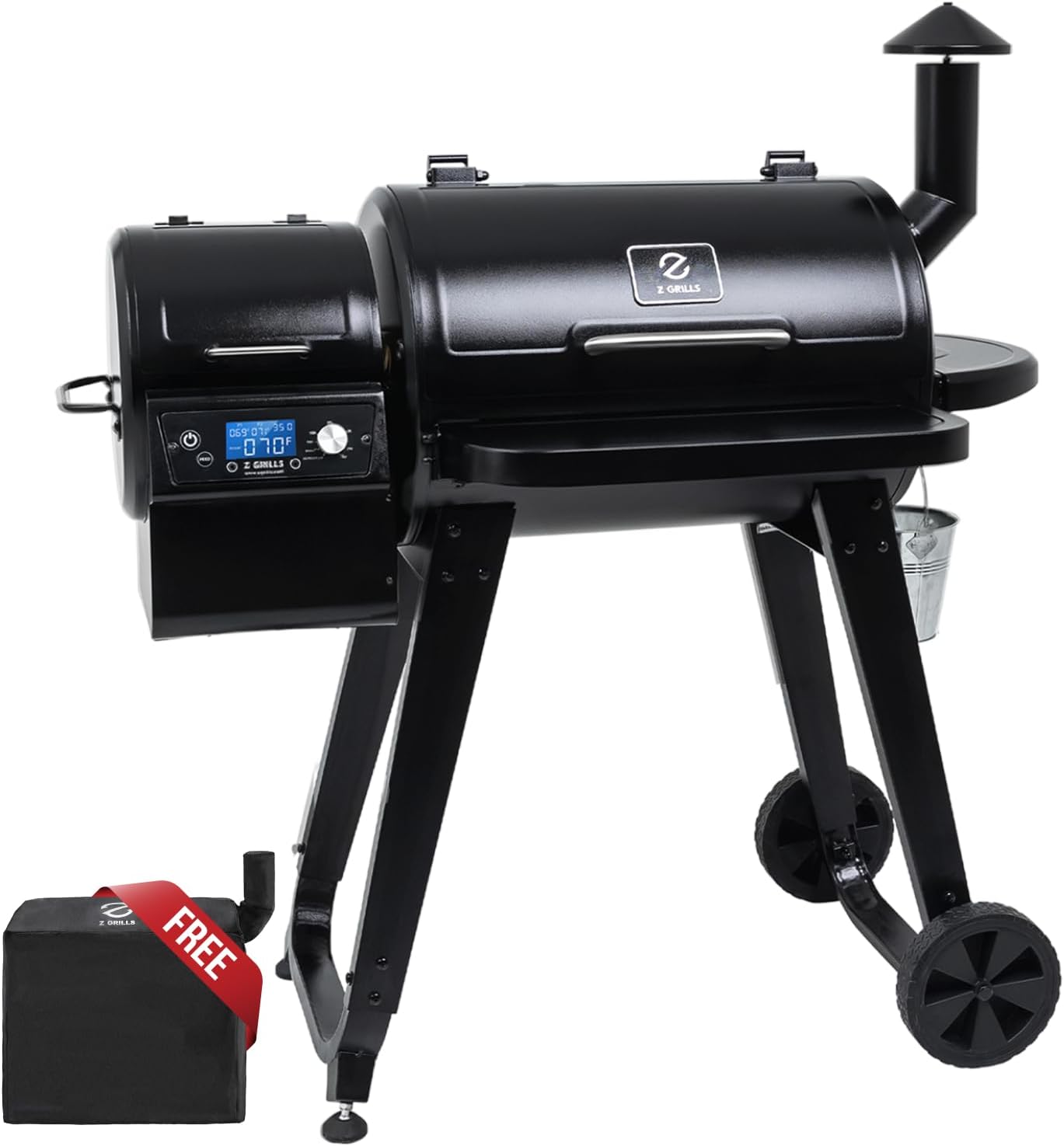 Z GRILLS Wood Pellet Grill &amp; Smoker, PID V3.0 Controller, Meat Probe, Foldabl...