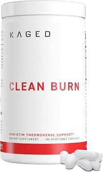 Kaged Clean Burn Capsules | Unflavored | Thermogenic Weight Management | Boost Metabolism | Stimulant & Caffeine Free | Supplements for Men & Women | 90 Servings : Health & Hou