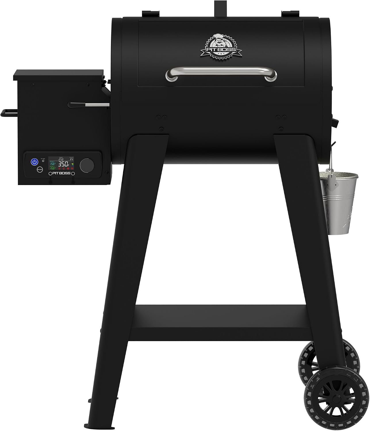 Pit Boss 500 FB2 Series Wood Pellet Grill &amp; Smoker with Flame Broiler and LCD Digital Controller, 518-Sq. In. Cooking Space, 180°F to 500°F Temperature Range, Meat Probe, 5 lb. Pellet Hopper, Black
