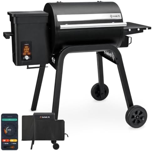 Brisk It Zelos-450 Wood Pellet Grill & Smoker, 450 Sq In, WiFi and A.I.